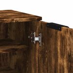 vidaXL Meuble à chaussures Chêne fumé 59x35x100 cm Bois d'ingénierie