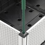 vidaXL Jardinière avec treillis blanc 40x40x142 5 cm PP