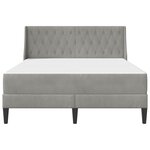 vidaXL Cadre de lit avec matelas Gris clair 120 x 200 cm Velours