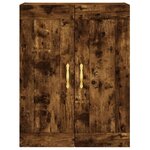 vidaXL Buffet haut Chêne fumé 69 5x34x180 cm Bois d'ingénierie