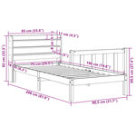 vidaXL Cadre de lit sans matelas 75x190 cm bois de pin massif