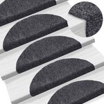 vidaXL Tapis autoadhésifs de marches 10 Pièces Gris foncé 56x17x3 cm