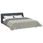 vidaXL Duvet complet toute l'année Matelassé Gris clair 200 x 200 cm