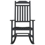 vidaXL Chaise à bascule de jardin noire 65x84x114 cm en HDPE