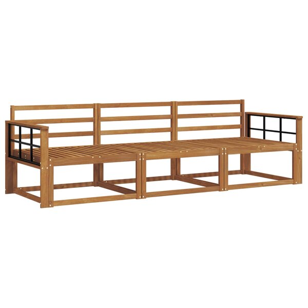 vidaXL Ensemble de canapés d'extérieur 3 pc Naturel