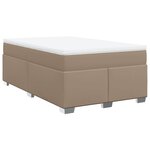 vidaXL Sommier à lattes de lit matelas cappuccino 120x190cm similicuir