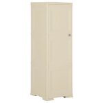 vidaXL Armoire plastique 40x43x125 cm design de bois blanc angora