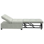 vidaXL Canapé-Lit Gris clair 194 x 67 x 82 cm Velours