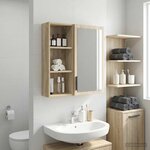 vidaXL Armoire murale de salle de bain Chêne Sonoma 30 x 14 x 70 cm