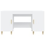 vidaXL Bureau Blanc 140x50x75 cm Bois d'ingénierie