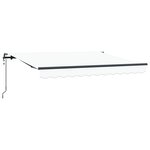 vidaXL Auvent Rétractable Blanc et anthracite