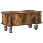 vidaXL Meuble TV Chêne fumé 68 5 x 35 x 35 cm Bois d'ingénierie