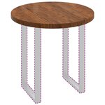 vidaXL Plateau de table Marron Clair Ø 80 x 4 cm Bois de chêne massif