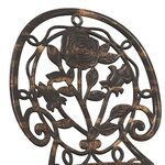 vidaXL Ensemble bistro de jardin 3 Pièces Bronze Aluminium