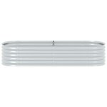 vidaXL Lit surélevé de jardin 240x80x44 cm Acier galvanisé Argenté