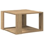 vidaXL Table Basse Chêne Artisanal 51 5x51 5x30 cm Bois d'ingénierie
