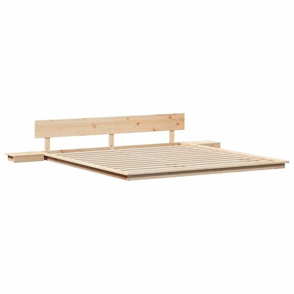 vidaXL Cadre de lit Marron 180 x 200 cm bois