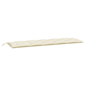 vidaXL Coussin de banc de jardin blanc crème 180x50x7 cm tissu oxford