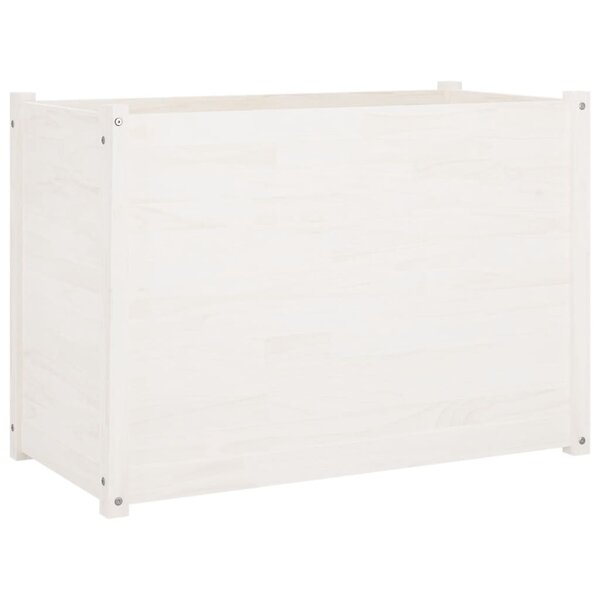 vidaXL Jardinière d'extérieur Blanc 100x50x70 cm Bois de pin massif