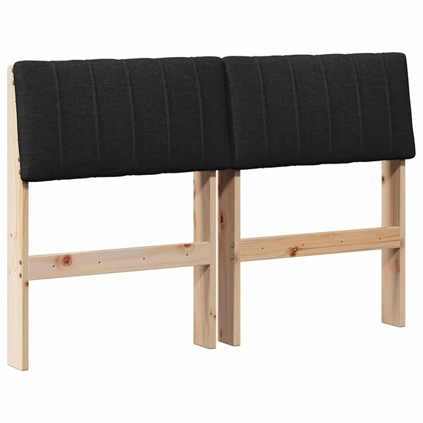 vidaXL Tête de lit capitonnée Noir 120 cm Pin massif