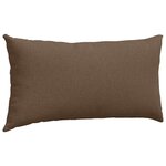 vidaXL Coussins de canapé 2 Pièces Marron 80 x 40 cm tissu