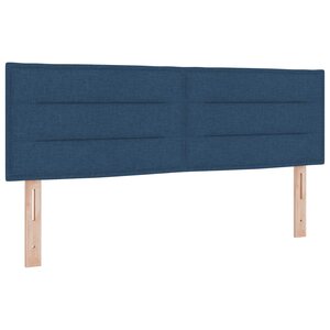 vidaXL Tête de lit LED avec bandes LED Bleu 144 cm tissu