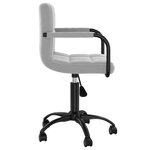 vidaXL Chaise pivotante de salle à manger Gris clair Velours