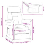 vidaXL Fauteuil inclinable Beige Tissu microfibre