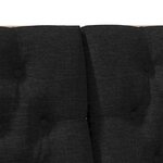 vidaXL Tête de lit capitonnée Noir 200 cm Pin massif