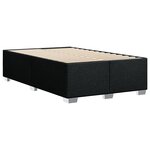vidaXL Sommier à lattes de lit avec matelas Noir 120x200 cm Tissu