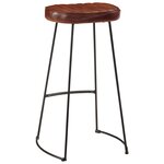 vidaXL Tabourets de bar Gavin lot de 2 marron foncé 44x37 5x78 cm