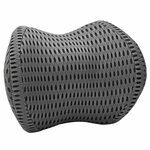 vidaXL Coussin pour le cou Réglable Gris 31 x 22 x 13 cm Maille 4D