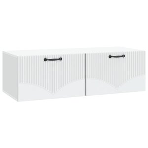 vidaXL Meuble TV mural Blanc 98 x 41 x 30 cm Bois d'ingénierie