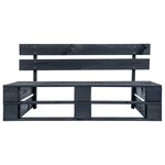 vidaXL Banc palette de jardin Bois Noir