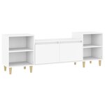 vidaXL Meuble TV Blanc 160x35x55 cm Bois d'ingénierie