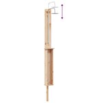 vidaXL Douche d'extérieur 246 cm Naturel