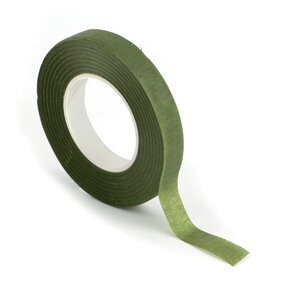 Ruban fleuriste crépon Flora autocollant vert 27m