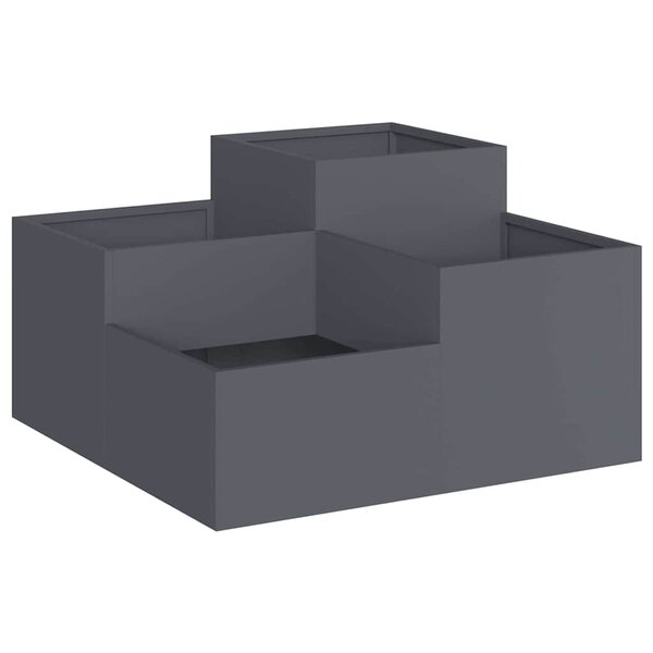 vidaXL Cache-pot de jardin Anthracite 100 x 100 x 48 cm Acier