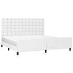 vidaXL Cadre de lit sans matelas blanc 200x200 cm similicuir