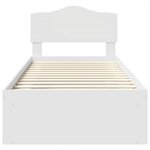 vidaXL Cadre de lit avec tête de lit Blanc 90 x 200 cm Pin massif