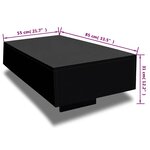 vidaXL Table basse Haute brillance Noir
