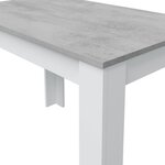 Table à manger - CLoe - rectangulaire - Blanc Artik / Béton - 109 x 67 x 78 cm