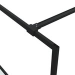 vidaXL Paroi de douche Noir 140x195 cm Verre ESG demi-dépoli