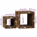 vidaXL Meuble TV 2 Pièces Multicolore bois de récupération massif
