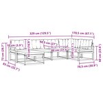 vidaXL Ensemble de canapés d'extérieur 6 Pièces Blanc et Beige