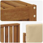 vidaXL Ensemble de canapés d'extérieur 5 Pièces Naturel et Beige