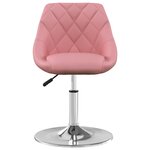 vidaXL Chaises pivotantes à manger lot de 6 Rose Velours