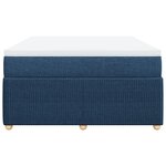 vidaXL Sommier à lattes de lit avec matelas Bleu 140x190 cm Tissu