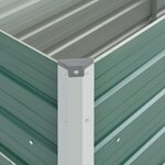 vidaXL Lit surélevé de jardin Acier galvanisé 160x40x45 cm Vert