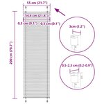 vidaXL Store plissé gris clair 55x200 cm largeur du tissu 54 4 cm